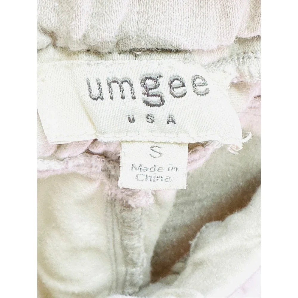 Umgee USA Cream Distressed Ladder Ruffle‎ Jeggings Skinny Pants Womens Small